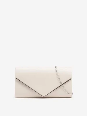 Biała Elegancka Torebka Kopertówka z Łańcuszkiem Pasenela caely