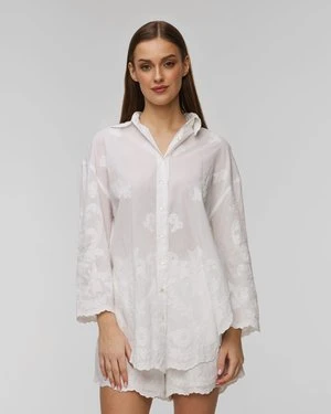 Biała haftowana koszula damska Juliet Dunn Shirt Vintage