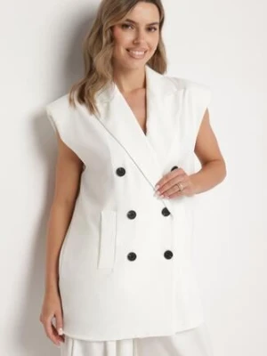 Biała Kamizelka Garniturowa z Usztywnionymi Ramionami Ellavessa lily rose