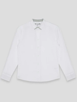 Biała klasyczna koszula z długim rękawem Reporter