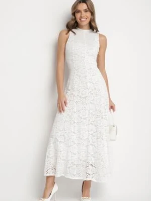 Biała Koktajlowa Sukienka z Koronki Jolretia allyson