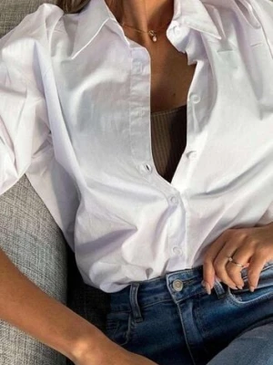 Biała Koszula Bawełniana Aquida bibous project