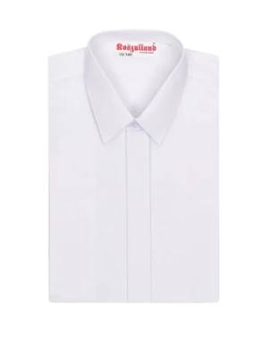 Biała koszula chłopięca slim z krótkim rękawem Koszulland