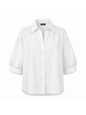 Biała koszula damska oversize z bufiastym rękawem – Eva – LAÏF & Ewa Kopeć