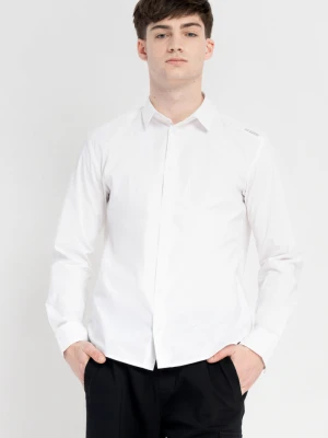 Biała koszula o klasycznym kroju z długim rękawem Reporter