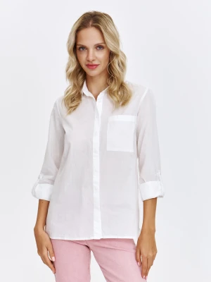 Biała koszula o prostym kroju Top Secret