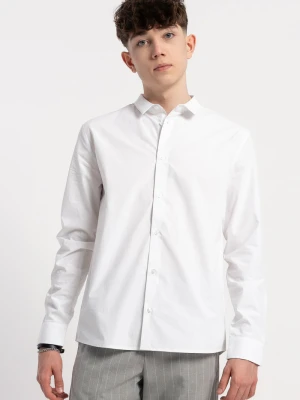 Biała koszula o regularnym kroju z długim rękawem Reporter