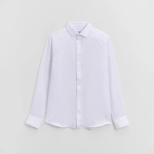 Biała koszula regular fit z długim rękawem House