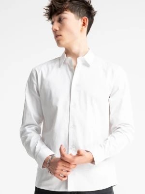 Biała koszula REGULAR z długim rękawem Reporter