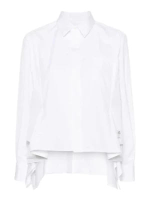 Biała Koszula z Bawełny Thomas Mason Sacai