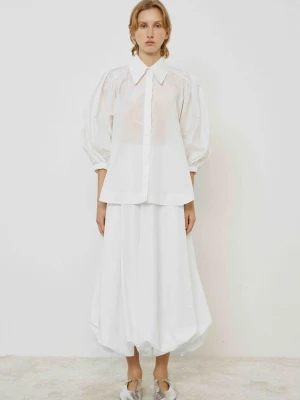 BIAŁA KOSZULA Z BUFIASTYMI RĘKAWAMI MEIMEIJ