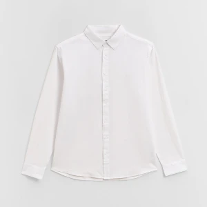 Biała koszula z domieszką lnu House