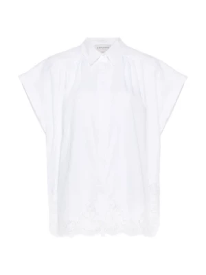 Biała Koszula z Koronkowymi Wstawkami Ermanno Scervino
