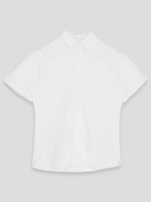 Biała koszula z krótkim rękawem Reporter