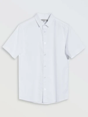 Biała koszula z krótkim rękawem Reporter
