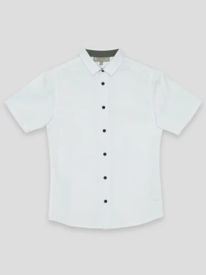 Biała koszula z krótkim rękawem Reporter
