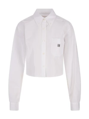 Biała koszula z krótkim rękawem z guzikami Givenchy