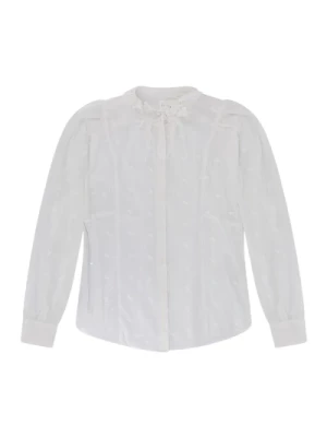 Biała koszula z marszczeniami Isabel Marant