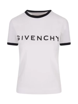 Biała koszulka Archetype z nadrukiem sygnatury Givenchy