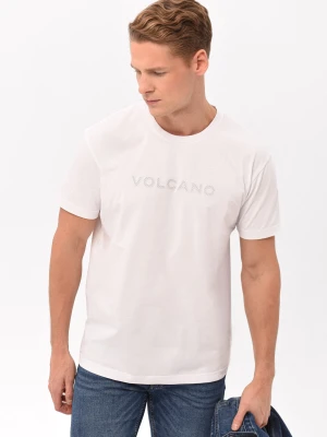 Biała koszulka, Comfort Fit, T-BRAND Volcano