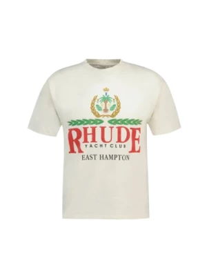 Biała koszulka East Hampton Crest - Bawełna Rhude