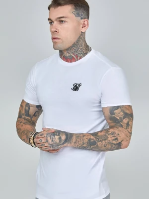 SikSilk Męska Biała Koszulka Essentials