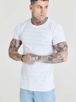 Zdjęcie produktu Biała koszulka męska Jacquard SikSilk