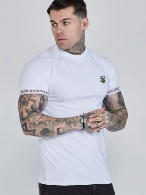 SikSilk Męska Biała Techniczna Koszulka