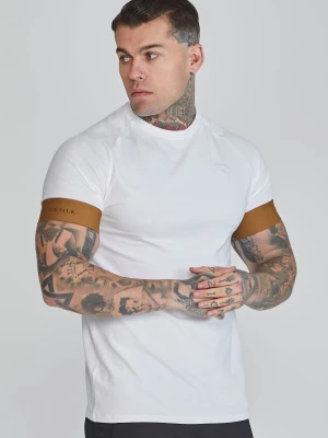 SikSilk Męska Biała Koszulka Techniczna