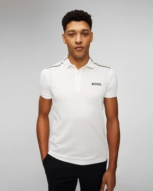 Biała koszulka polo męska BOSS X MATTEO BERRETTINI Patteo