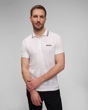 Biała koszulka polo męska BOSS x MATTEO BERRETTINI Patteo