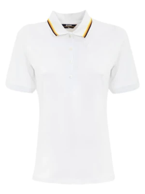 Biała Koszulka Polo z Bawełny Slim Fit K-Way