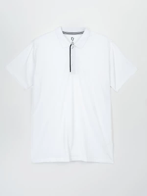 Biała koszulka polo z krótkim rękawem
