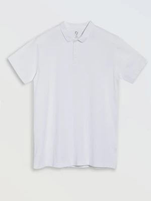 Biała koszulka polo z krótkim rękawem Reporter