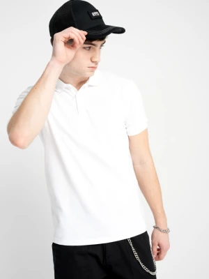 Biała koszulka polo z krótkim rękawem Reporter