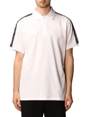 Biała Koszulka Polo z Zagiętym Logo Burberry