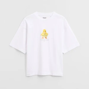 Zdjęcie produktu Biała koszulka UNISEX z nadrukiem kaczki House