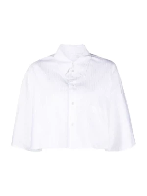 Biała Koszulka z Krótkim Rękawem MM6 Maison Margiela