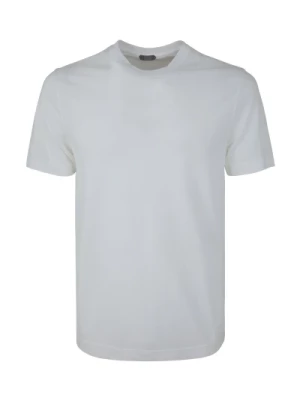Biała koszulka z krótkim rękawem Zanone