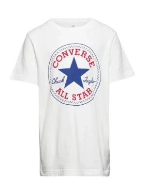Biała Koszulka z Logo Converse