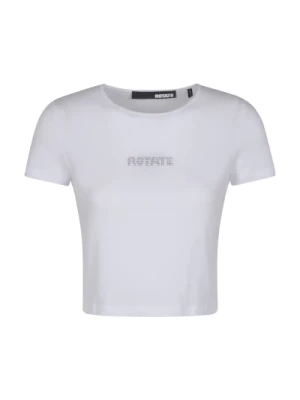 Biała koszulka z logo Rotate Birger Christensen