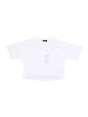 Biała Koszulka z Logo Streetwear Disclaimer