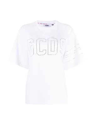 Biała Koszulka z Logo Stylowy Upgrade Gcds