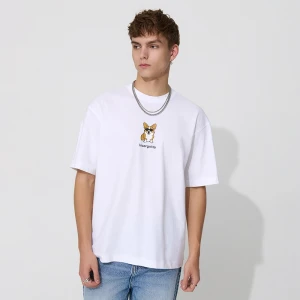 Biała koszulka z nadrukiem Incorgnito House