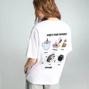 Zdjęcie produktu Biała koszulka z nadrukiem Moomin House