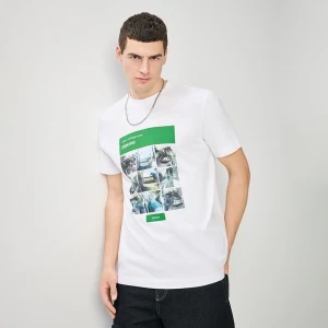 Biała koszulka z nadrukiem Select Images with Pingeons House