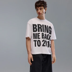 Zdjęcie produktu Biała koszulka z napisem Bring me back to 2016 House