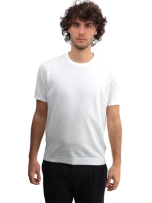 Biała koszulka z okrągłym dekoltem Kangra