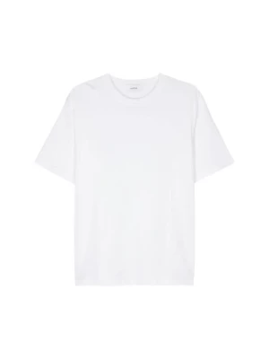 Biała koszulka z okrągłym dekoltem Lardini