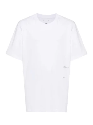 Biała koszulka z organicznej bawełny z nadrukiem graficznym Oamc